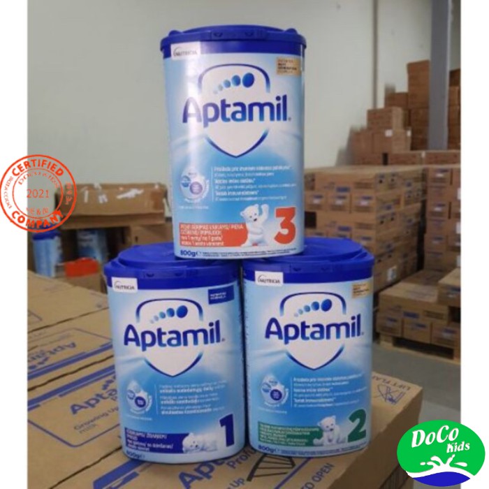 Sữa Aptamil Pronutra nội địa Đức (Aptamil xanh cao) đủ số 1,2,3 1+ 2+, 800g, Cho bé yêu phát triển toàn diện