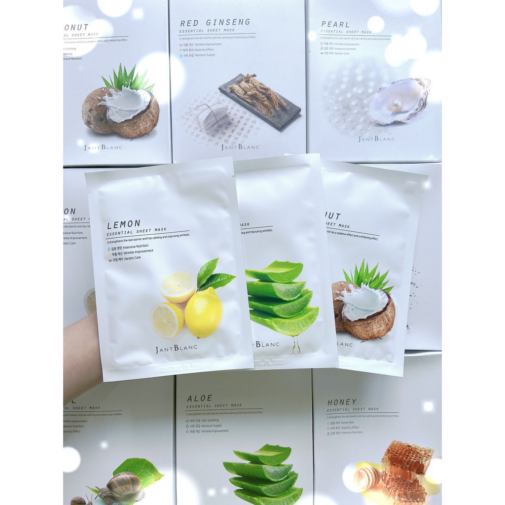 Mặt Nạ Hoa Qủa Rainbow Fruit Fảm Mask Pack-  Mặt nạ Jant Blanc - Mặt nạ Ekel