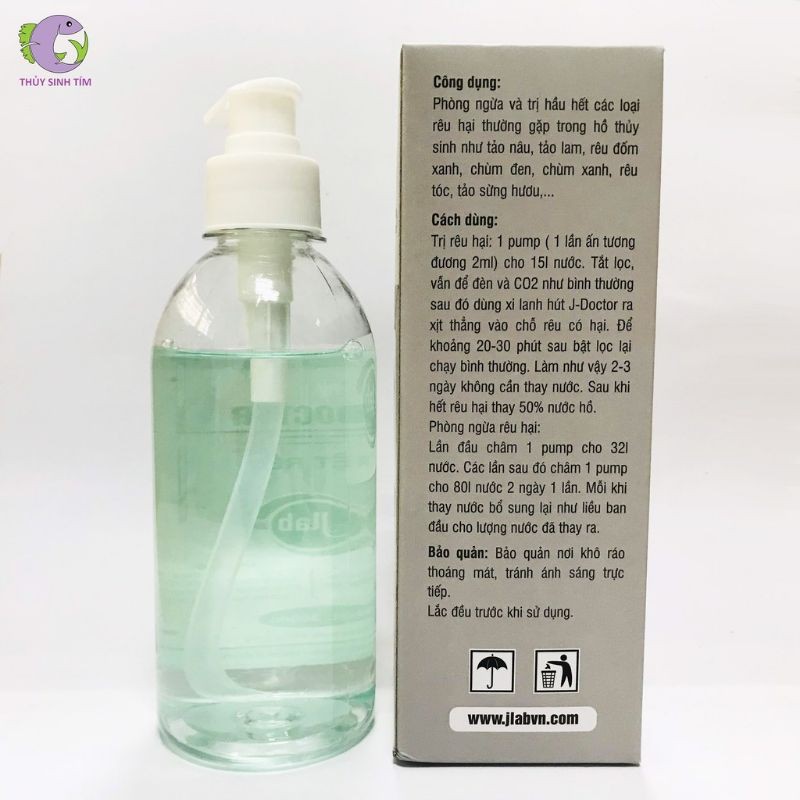 Jlab J-Doctor Diệt rêu hại hồ cá, hồ thủy sinh (chai 300ml)