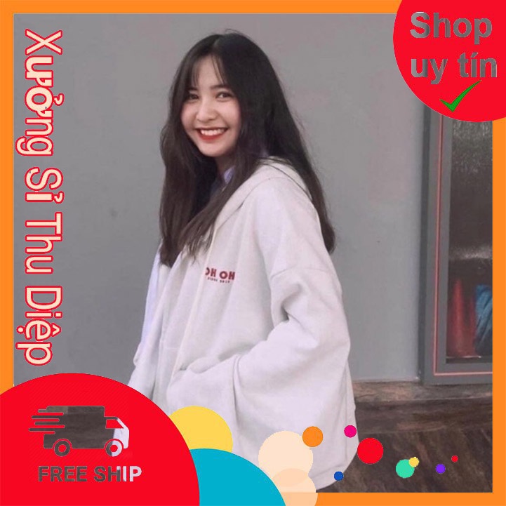 Áo khoác nỉ chữ OH OH tay to