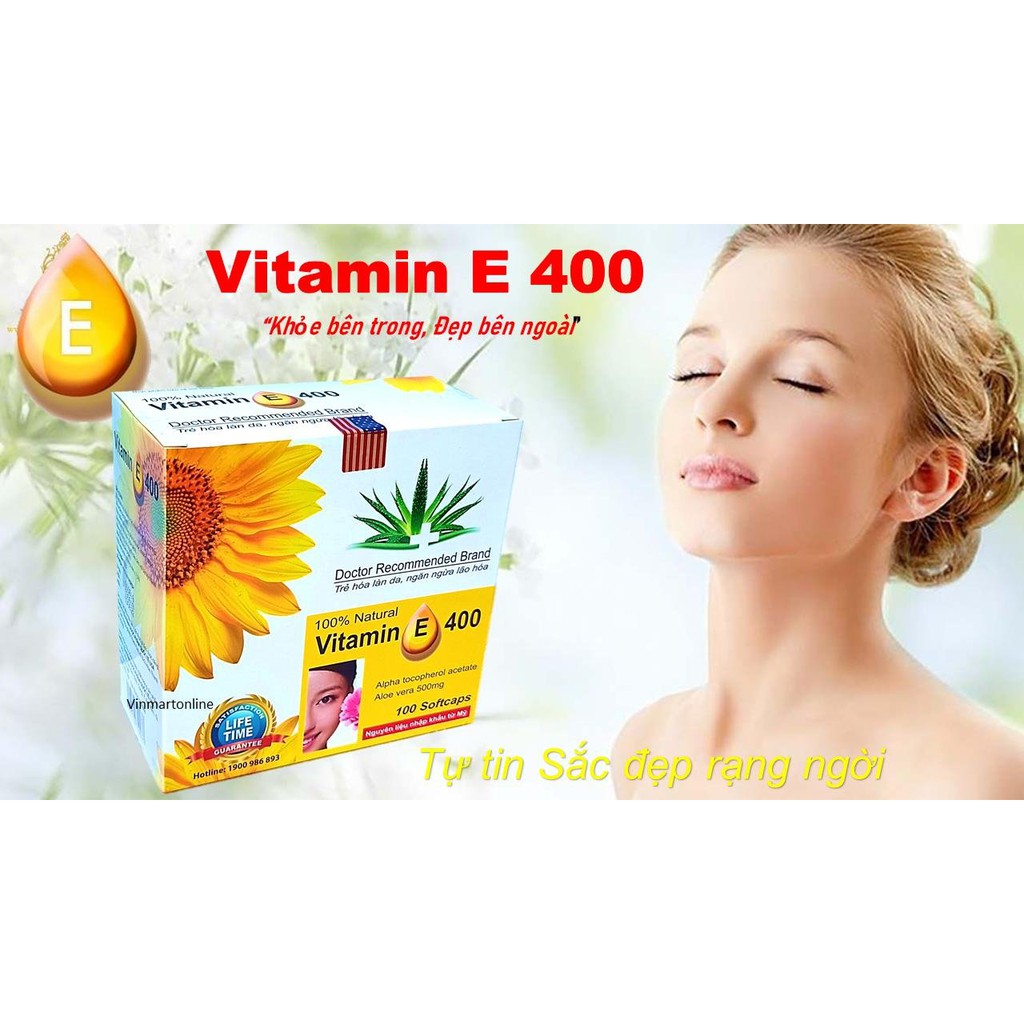 Viên Uống Đẹp Da Vitamin E Chống Lão Hóa