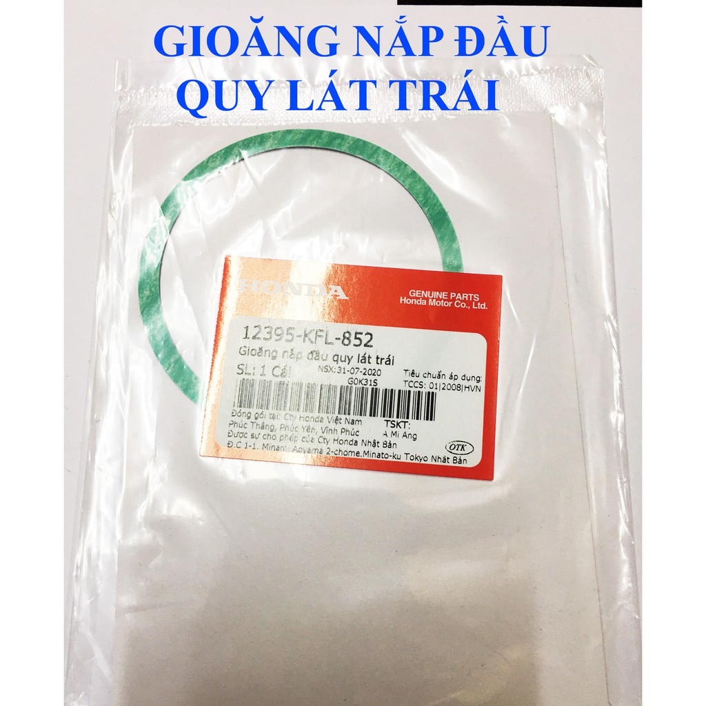 Gioăng nắp đầu quy lát trái xe SUPER DREAM (STD), (HT); WAVE RSX; WAVE RSV (phanh đĩa/vành đúc) REPSOL; WAVE S;...