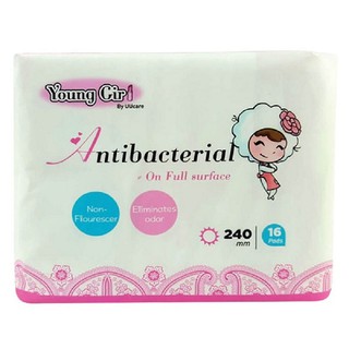 Băng vệ sinh kháng khuẩn Uucare nhập khẩu Singapore - loại Young girl ban ngày 240mm, gói 16 miếng