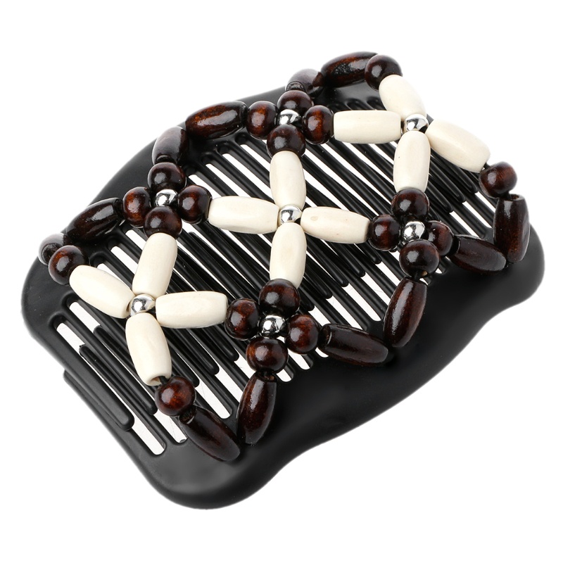 Lược Kẹp Tóc Hai Đầu Ma Thuật Bằng Gỗ Co Giãn Dành Cho Bạn Nữ