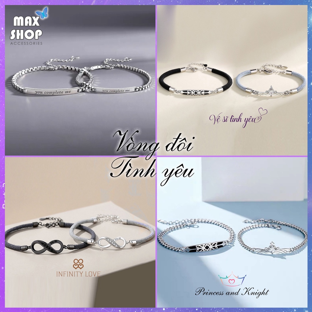 Vòng đôi COUPLE TÌNH YÊU cho cặp đôi nam nữ nhiều mẫu mới cực xinh