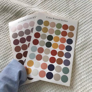 GaLiCiCi Dot Stickers Nhãn Dán Hình Tròn Morandi Trang Trí Dễ Thương