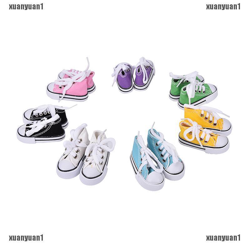 Giày Vải Canvas Mini 16 Inch 7.5cm Dành Cho Búp Bê