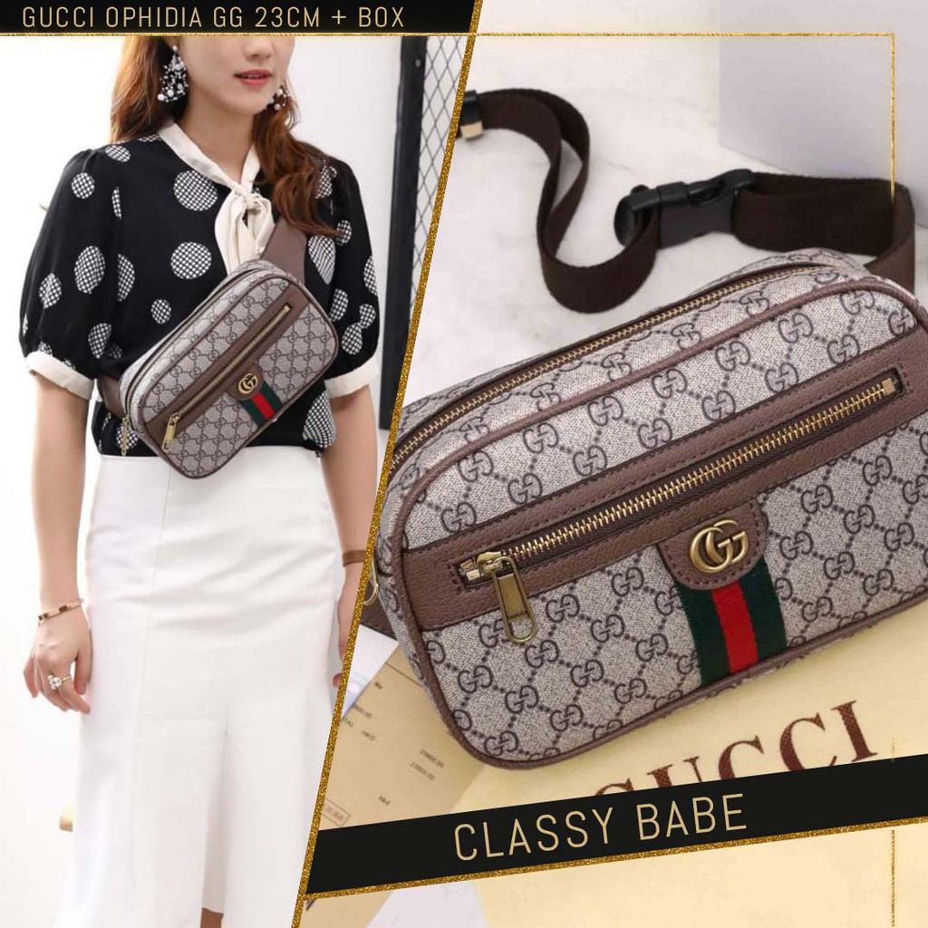 Túi đeo chéo Gucci OPHIDIA GG 23CM + BOX IN WATEROF (PLATINUM 1:1) (CB-5529)