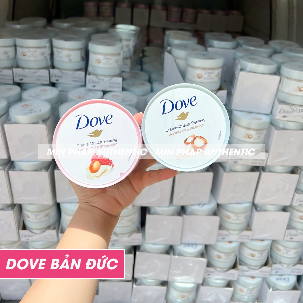 Tẩy Da Chết Dove Exfoliating Body Polish Mỹ, Đức 225ml Giúp Dưỡng Da, Trắng Mịn Màng Macca, Lựu