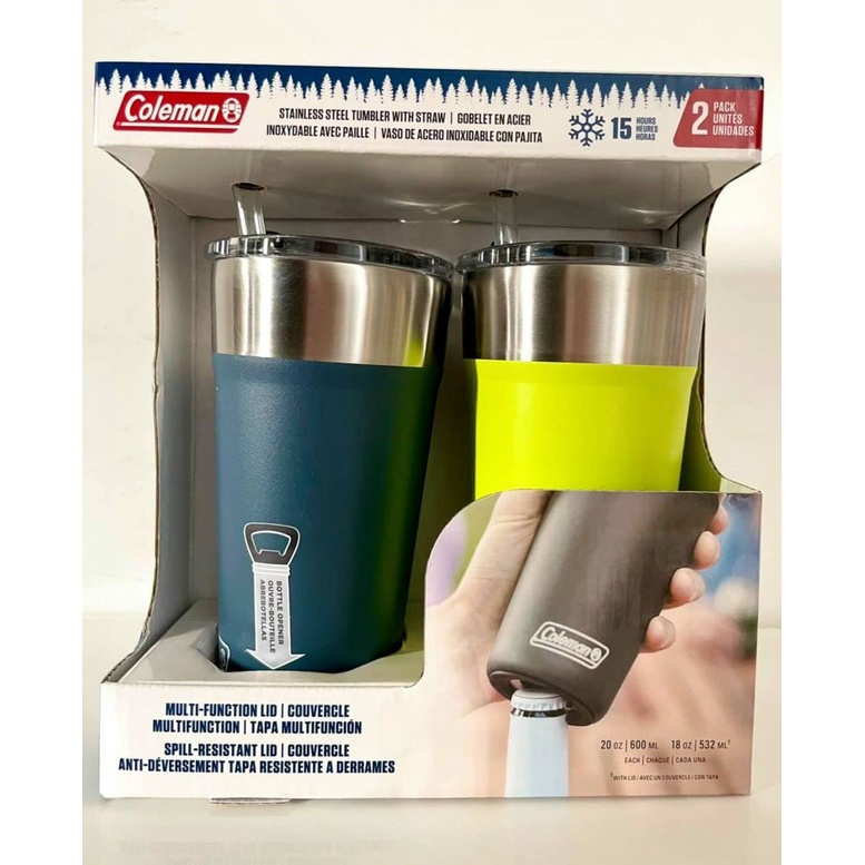 SET 2 LY GIỮ LẠNH 15 GIỜ COLEMAN CAO CẤP 600ML - GIAO MÀU NGẪU NHIÊN
