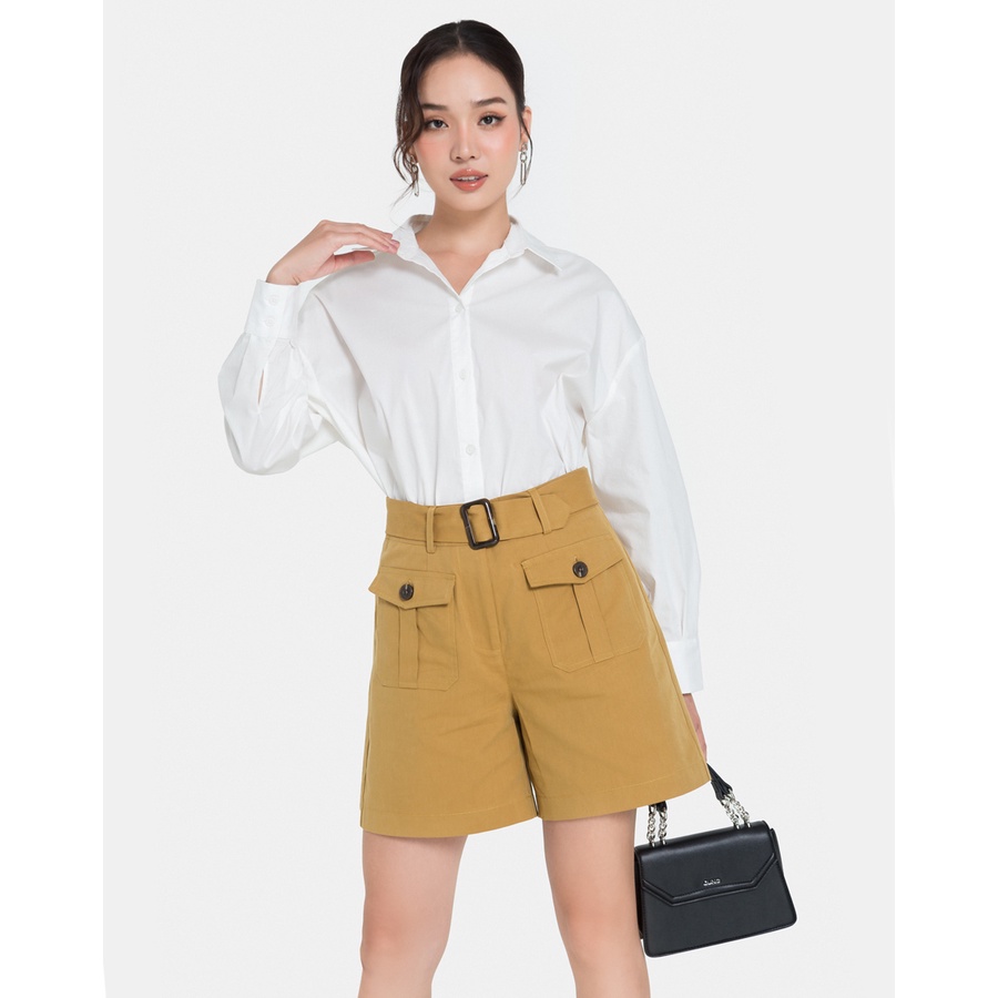 Áo Sơ Mi Oversize Nữ JUNO Thân Sau Cutout JNASM005