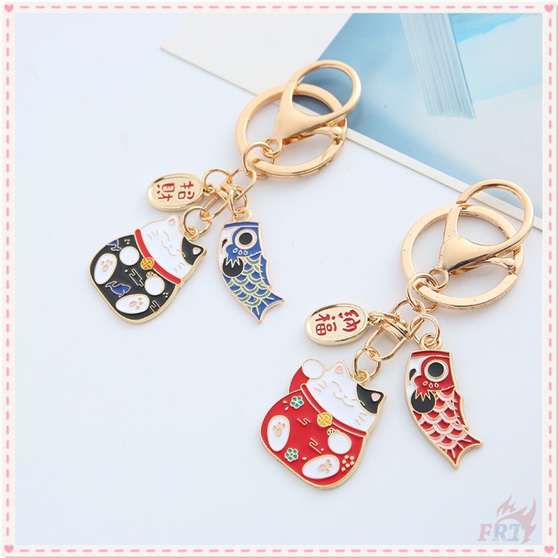 ✪ Móc Khóa Cá Koi Tài Lộc Và Mèo May Mắn ✪ 1 Vỏ Bảo Vệ Hộp Đựng Tai Nghe Airpods 2 Kiểu Móc Khóa May Mắn Dễ Thương