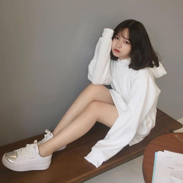 áo hoodie trắng trơn unisex - áo khoác nỉ bông hoodie basic white - hoodie chui đầu thời trang nam nữ phong cách '