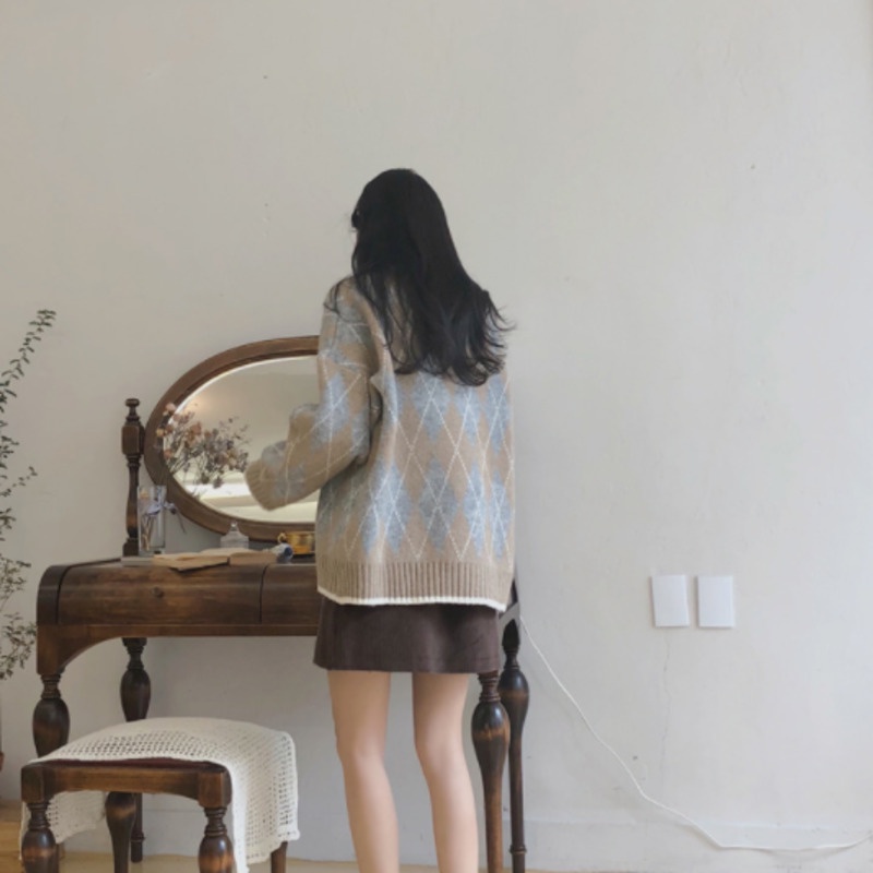 Áo khoác sweater dày dáng rộng dệt kim phong cách lười thời trang Hàn Quốc cho nữ 176179 | BigBuy360 - bigbuy360.vn