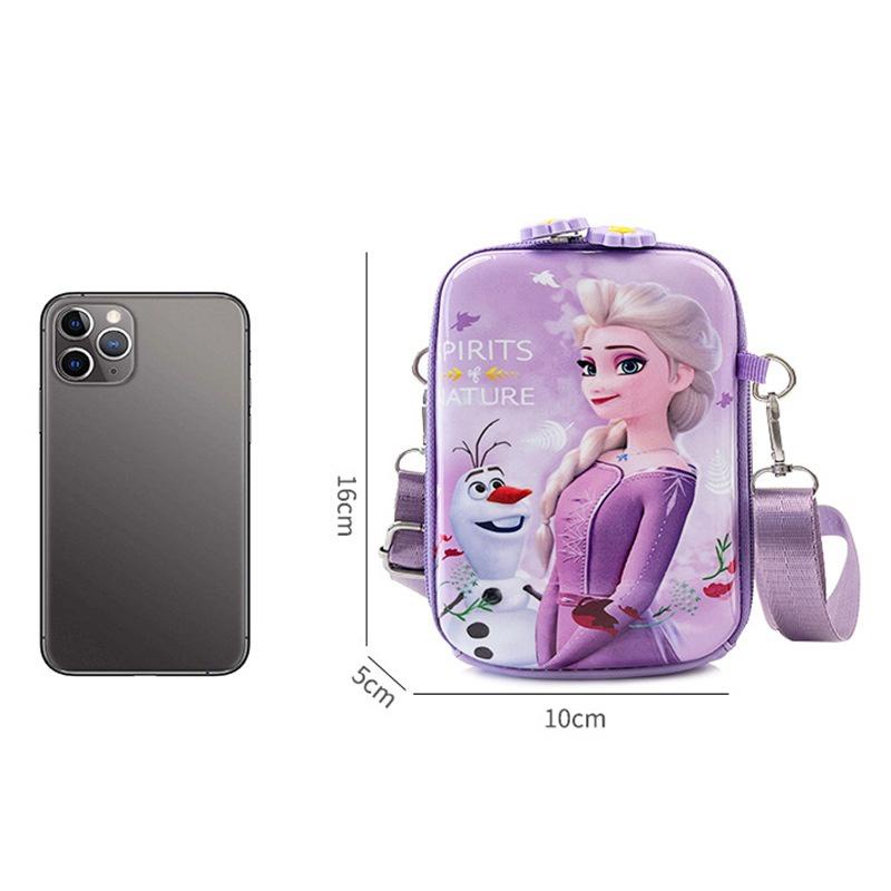 Túi đeo chéo chống thấm nước họa tiết Elsa siêu xinh