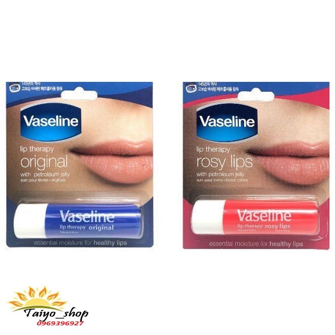 Son thỏi dưỡng môi mềm mại, chống nứt nẻ không màu, có màu Vaseline Lip Therapy 4.8g