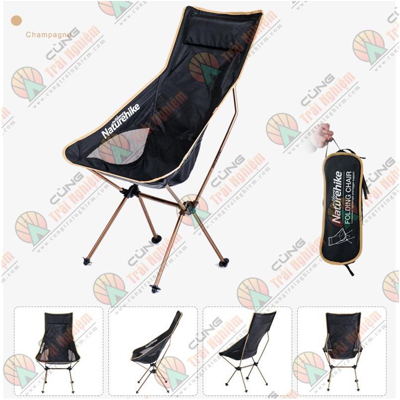 [CHÍNH HÃNG] Ghế Dã Ngoại Câu Cá Du Lịch Picnic Gấp Gọn Cầm tay Siêu Nhẹ NatureHike NH17Y010-L