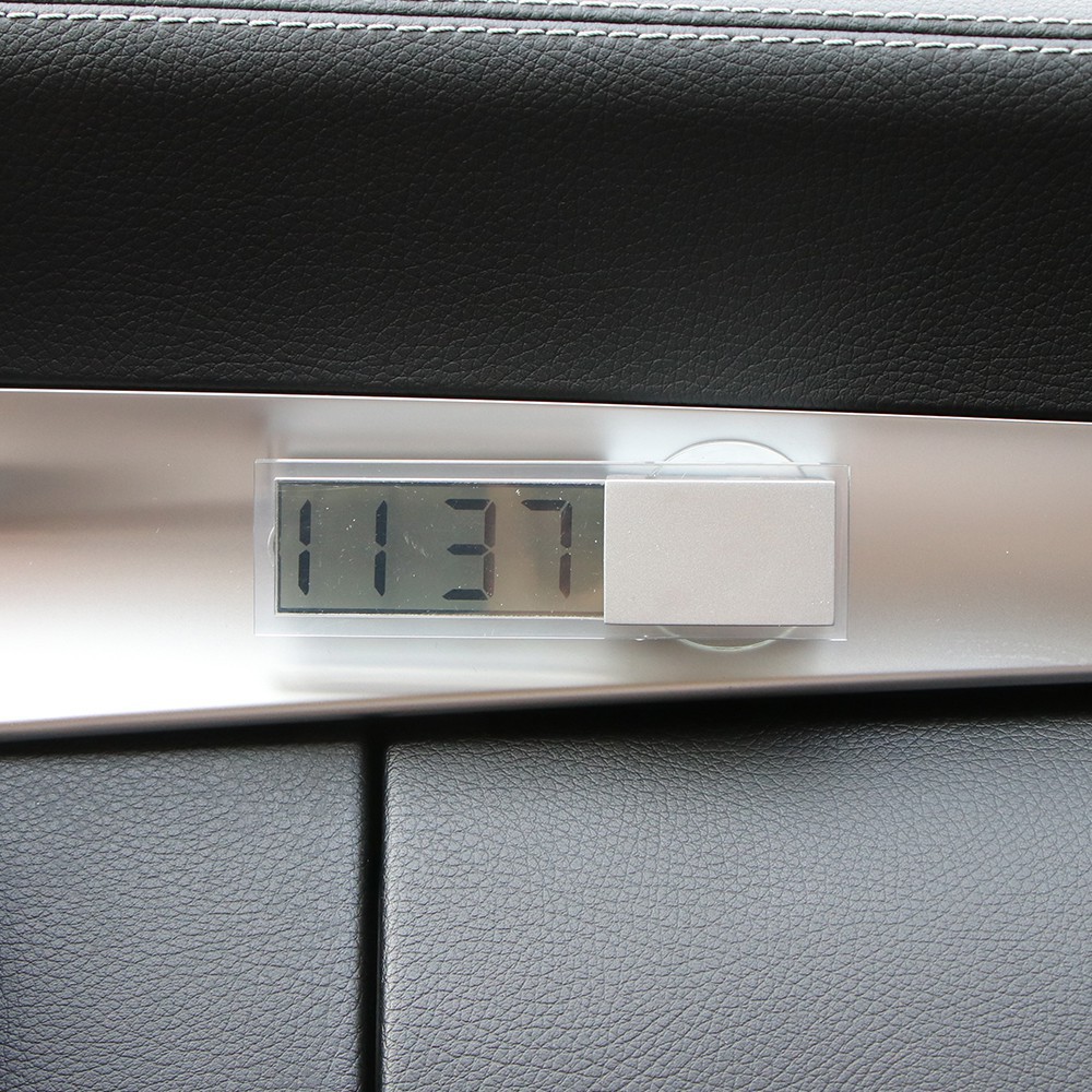 Đồng hồ điện tử màn hình LCD có núm hít cho xe ô tô