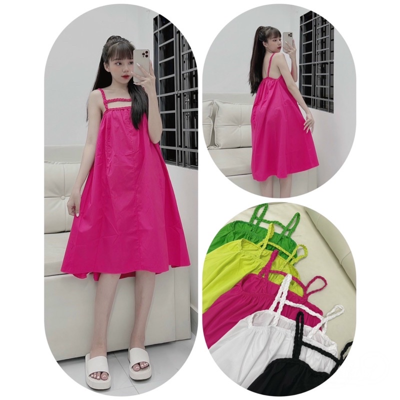 Đầm Suông 2 Dây Bính