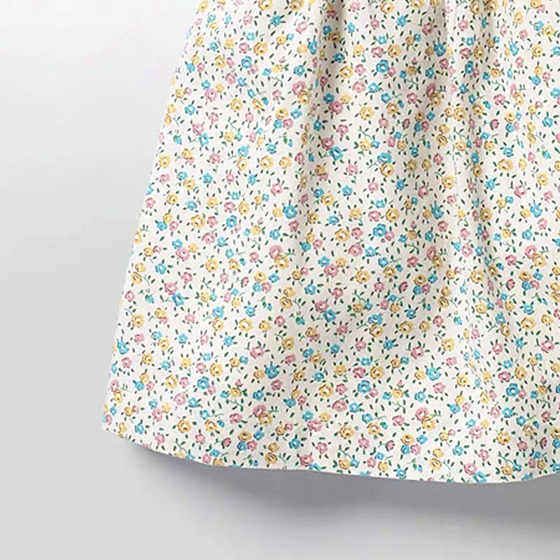 Váy hoa nhí bé gái cao cấp Little Maven cổ sen đủ size 2-7T