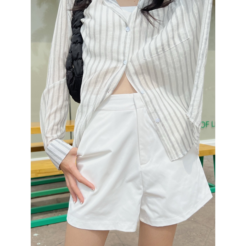 Quần short kaki LEN clothing màu trắng 7425