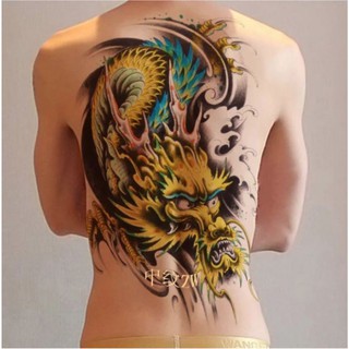 Hình xăm dán kín lưng rồng màu 35x48cm