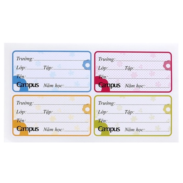 Sét 24 chiếc nhãn vở Campus Cung Hoàng Đạo Zodiac,nhãn ghi tên dán tập giá rẻ
