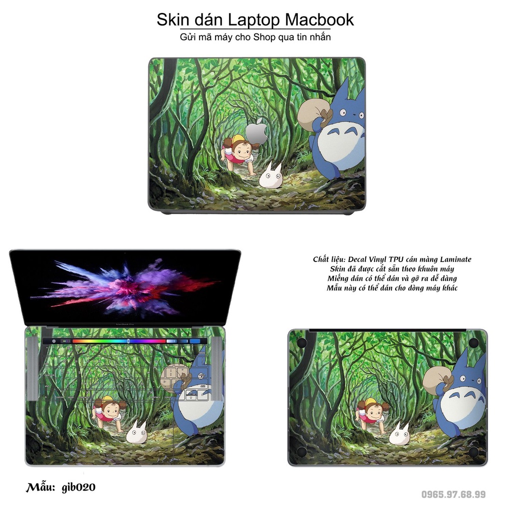 Skin dán Macbook mẫu Ghibli image (đã cắt sẵn, inbox mã máy cho shop)