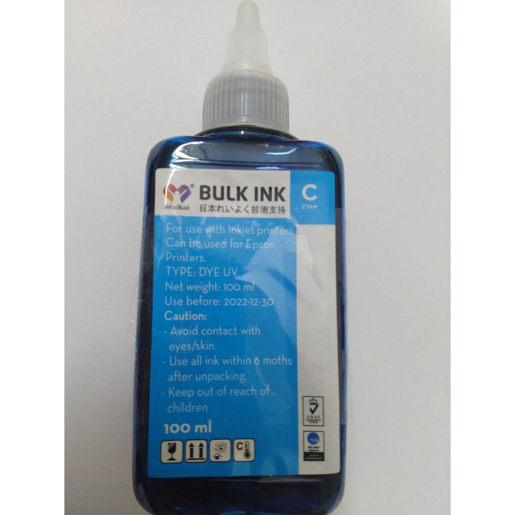 Mực Dye uv Epson loại 100ml Bộ 4 màu,Bộ 6 màu