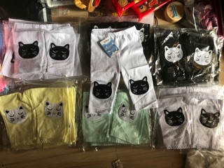 Quần legging lửng thêu mèo