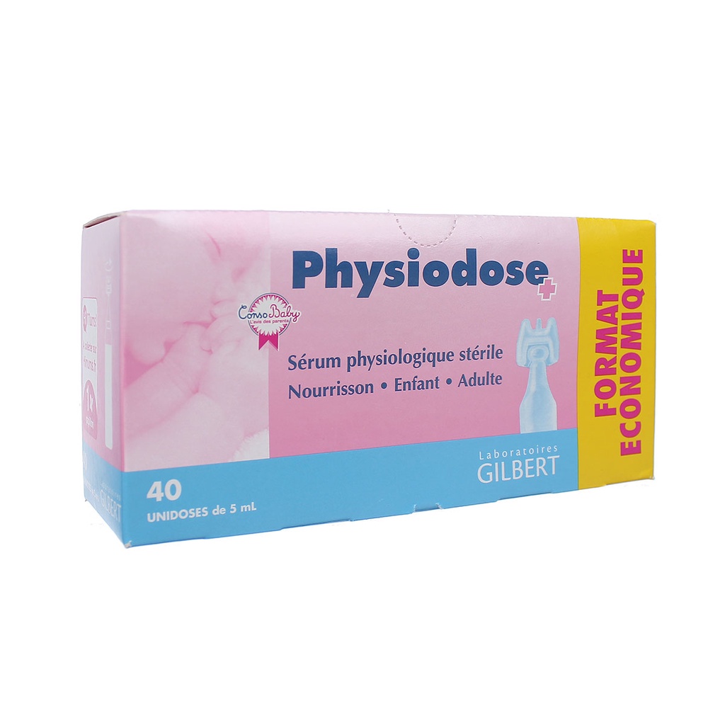 Nước muối Physiodose 40 ống an toàn, chất lượng