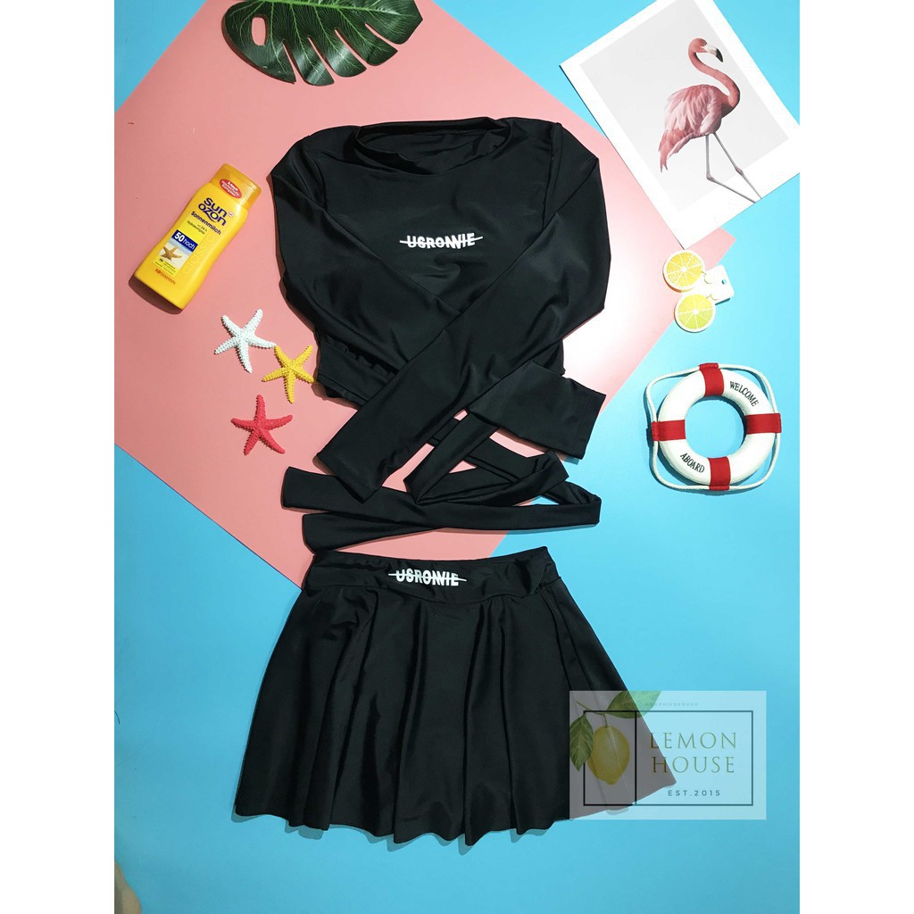 Bikini dài tay chân váy SIÊU XINH hàng cao cấp | BigBuy360 - bigbuy360.vn