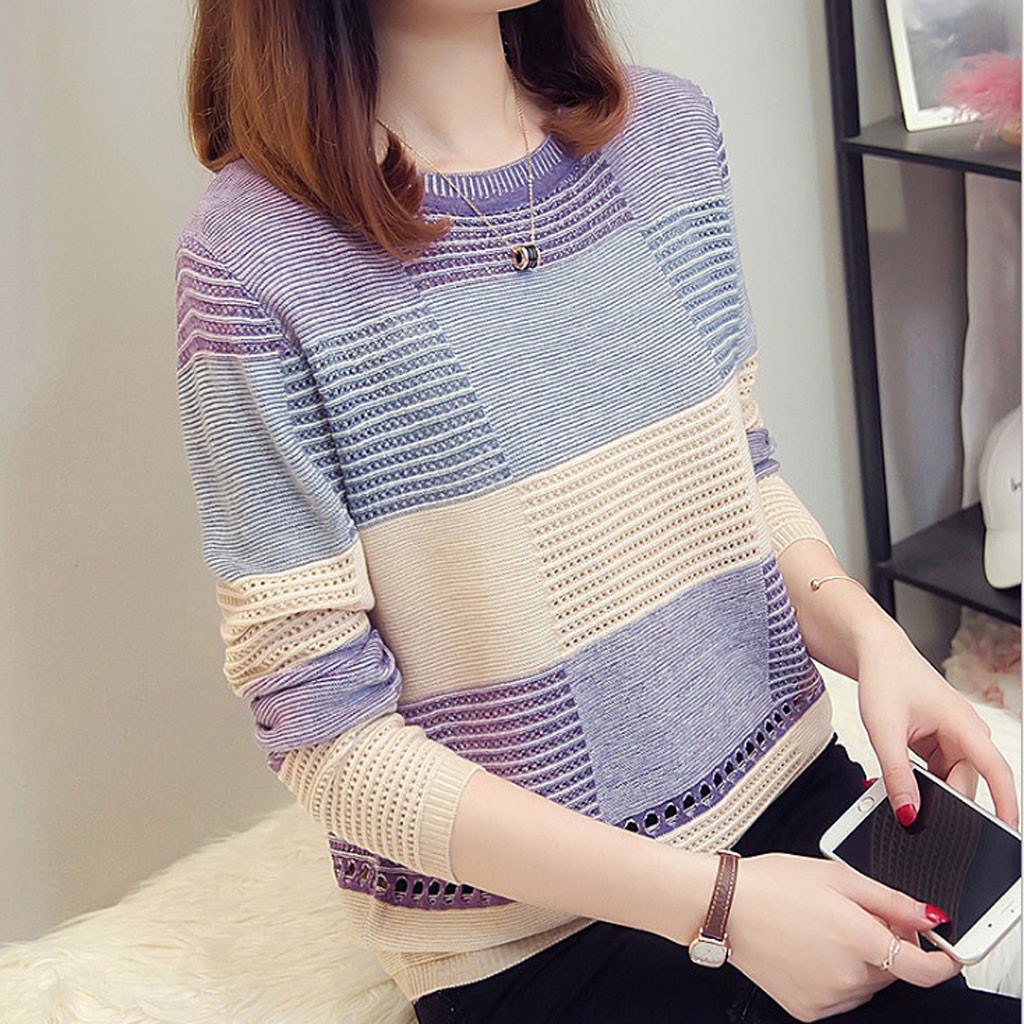 {Có video} Áo len nữ kiểu lưới xinh xắn - AL-119i