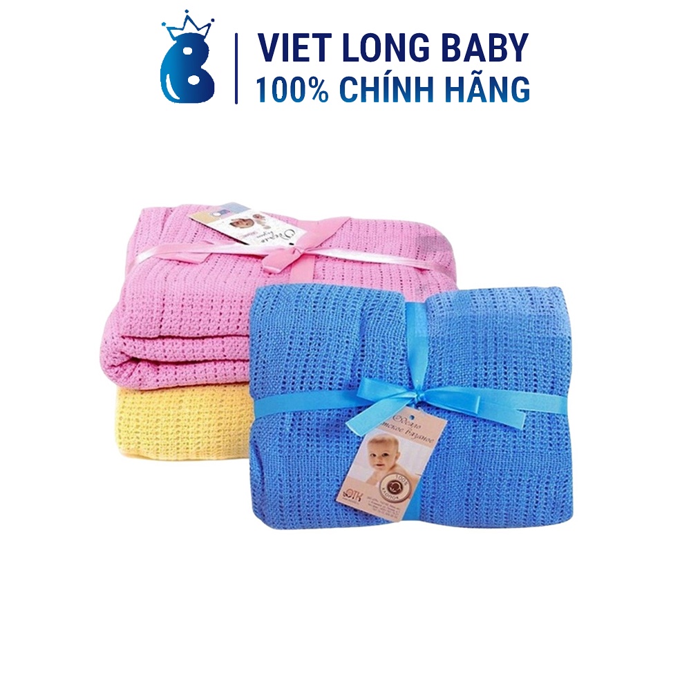Chăn Lưới Xuất Nga Cao Cấp Cho Bé Thoáng Mát, Chống Ngat, Mền Đắp Điều Hòa, Chùm Xe Đẩy - 1x1.4m