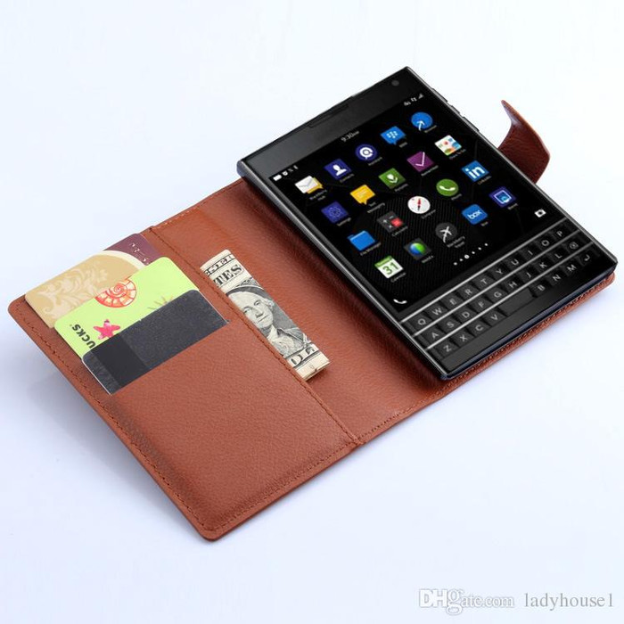 Bao Da Điện Thoại Nắp Lật Màu Đen Cho Blackberry Passport Q30