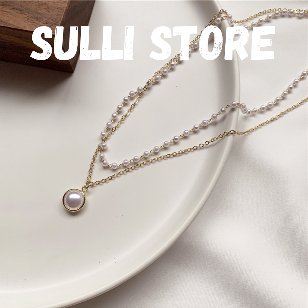 Dây chuyền vòng cổ Pearl necklace sang chảnh Sulli store