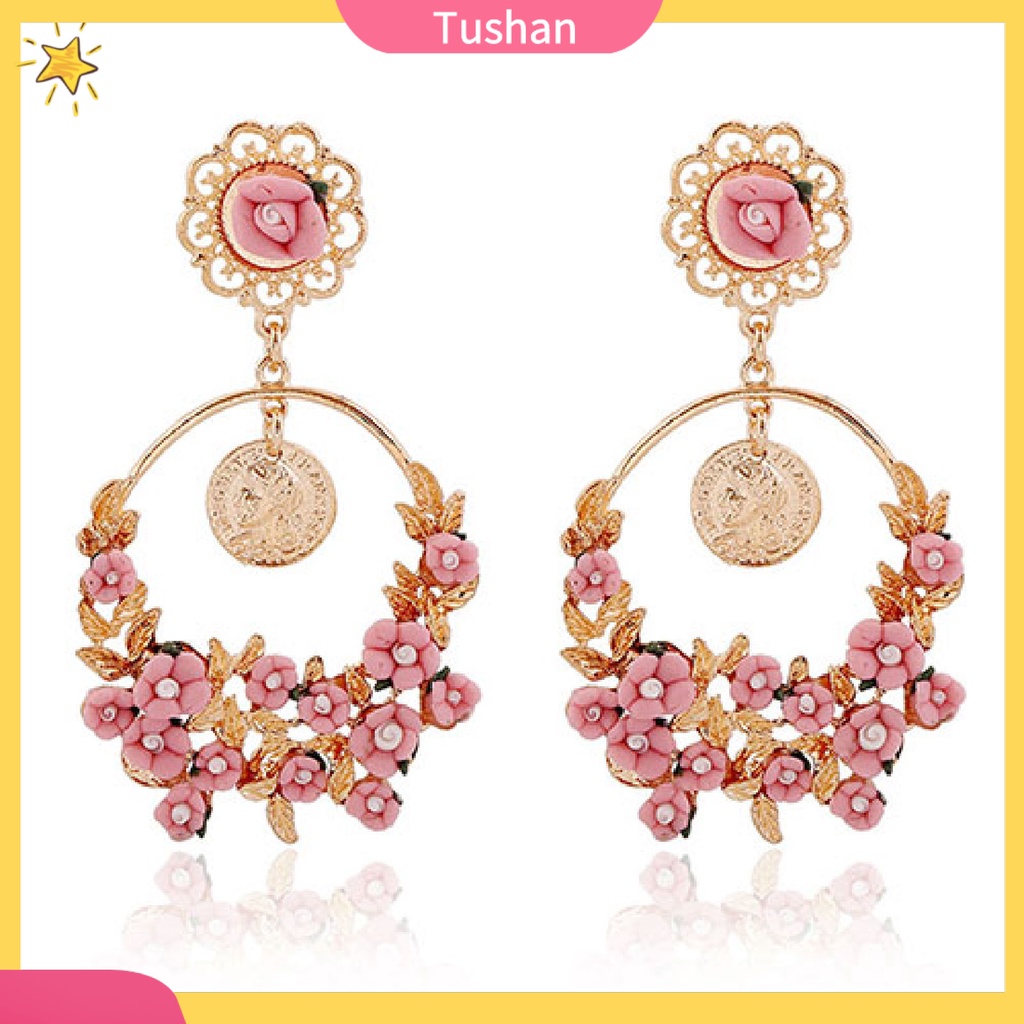 Khuyên tai nữ hình bông hoa thời trang