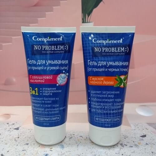 Sữa rửa mặt Compliment No Problem giảm viên mụn