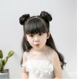 Tóc giả búi kẹp☺FREESHIP☺ Tóc giả búi rối mini cho bé