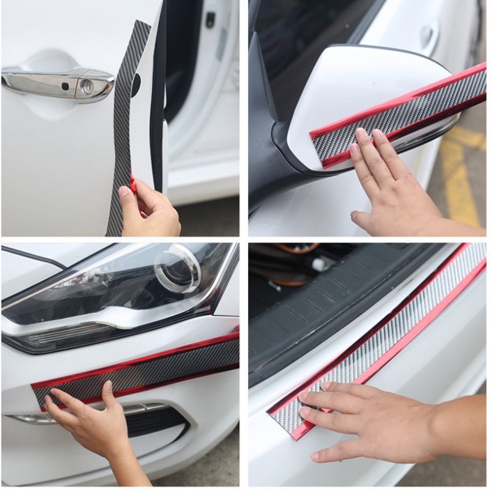 [GIÁ SỐC - HÀNG CHÍNH HÃNG] Cuộn Cacbon dán cốp, dán bước chân chống xước xe ô tô 50MM X 2,5M - 4 màu: Xanh, Đỏ, Vàng, B