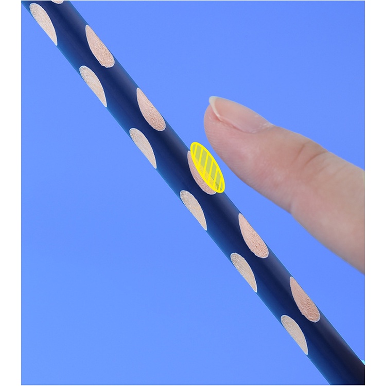 Bộ 12 Bút Chì Gỗ Hình Tam Giác Hỗ Trợ Điều Chỉnh Tư Thế Cho Học Sinh/Văn Phòng