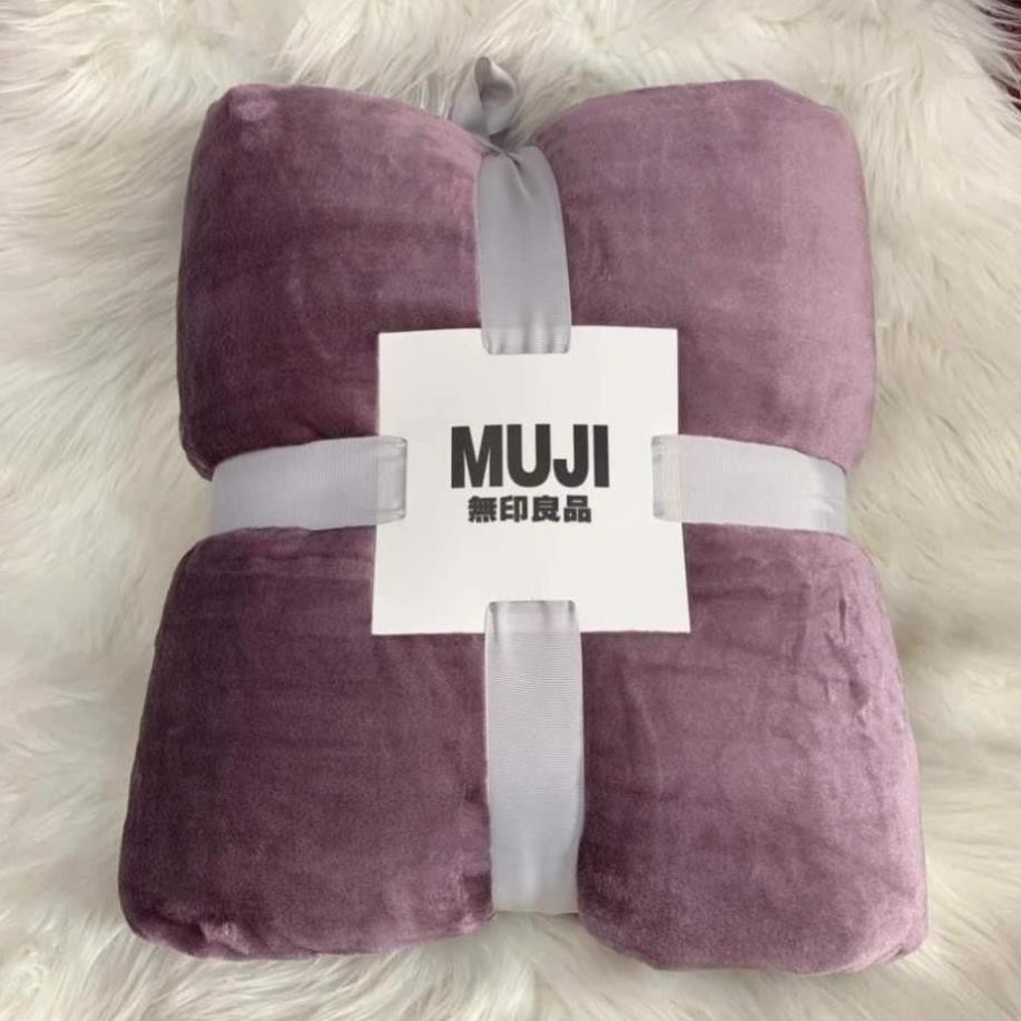 Chăn lông tuyết Muji 2 lớp siêu mềm mịn 2m x 2m2