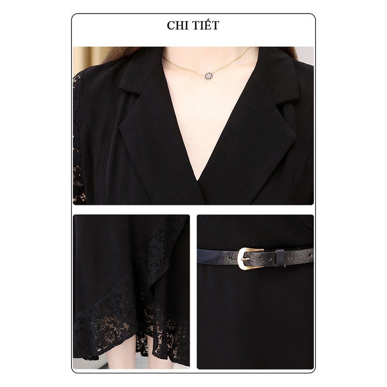 Váy trung niên sang trọng cho mẹ bigsize phong cách Hàn Quốc đuôi cá dáng xòe cao cấp dự tiệc P01 - WB WOMAN &amp; BEAUTY