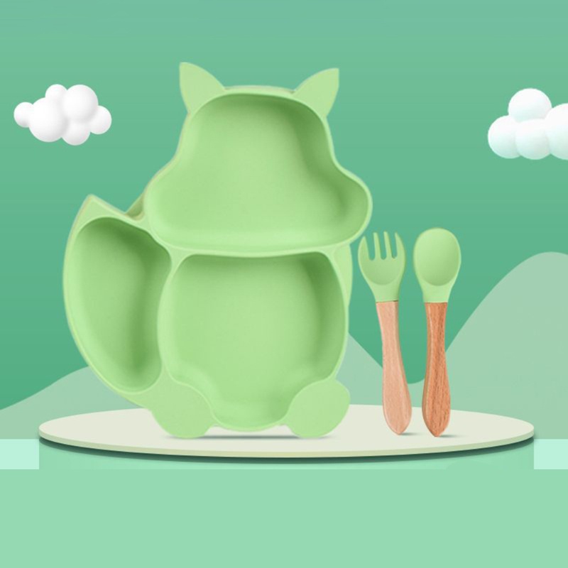 Bộ 5 Dụng Cụ Tập Ăn Bằng Silicone Cho Bé