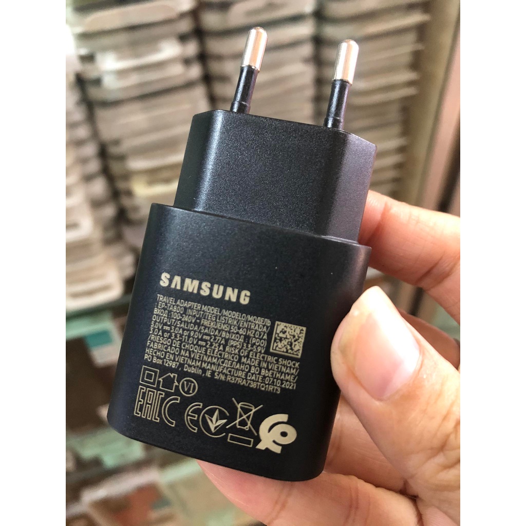 Bộ Cóc Cáp Sạc Nhanh 25W Samsung Galaxy S22 Plus Zin Hãng Chuẩn Hai Đầu Type C