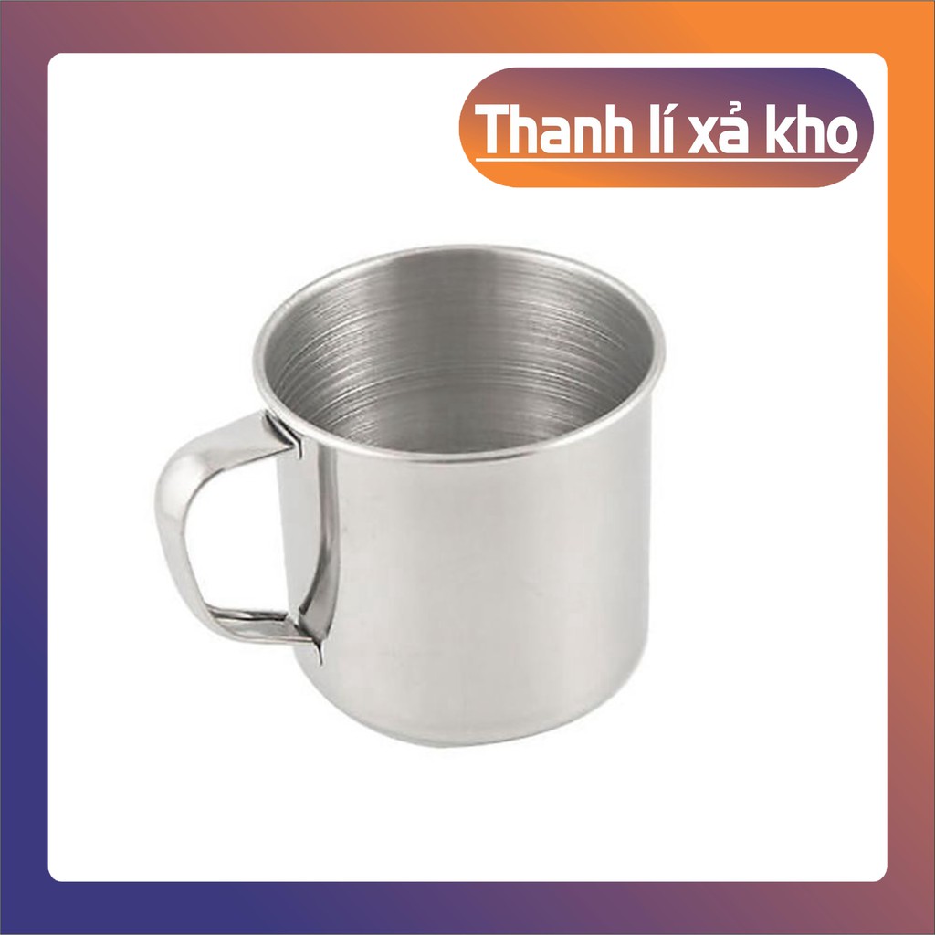 Cốc inox 𝑭𝑹𝑬𝑬𝑺𝑯𝑰𝑷 Ca inox 7cm dày dặn - Ca uống nước bằng Inox siêu bền tiện lợi cho dã ngoại