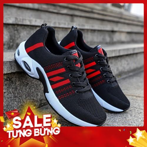 Combo Tất lười + Giày thể thao nam sneaker đệm khí vải dệt thoáng khí GN317 b -Hàng nhập khẩu