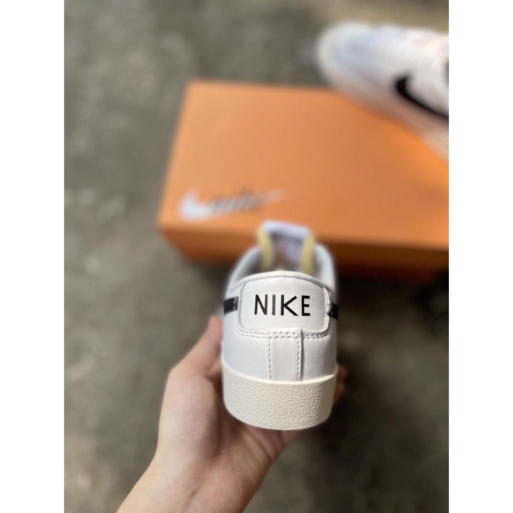 Full bill box+ vớ/tất🎁 Giày thể thao _nike blazer low77 móc đen mũi xám nam nữ | BigBuy360 - bigbuy360.vn