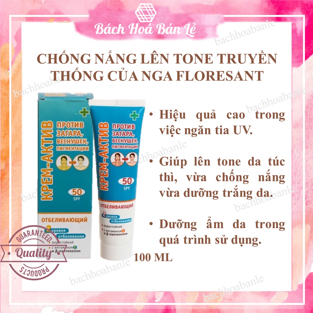 Kem chống nắng lên tone Floresant Nga Spf 50