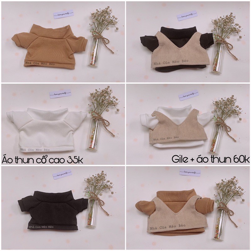 Gile kèm áo. doll 15cm. Doll 20cm